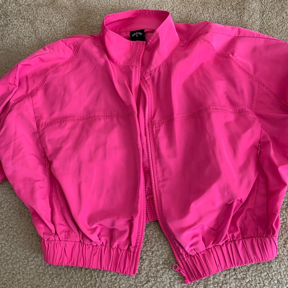Brand new hot pink windbreaker jacket